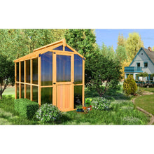 Load image into Gallery viewer, Fir Wood 81 x 93 x 98 Inch Greenhouse with Poly Panels and Roof Vent - Adler&#39;s Store