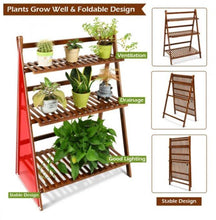 Load image into Gallery viewer, Foldable 3-tier Bamboo Flower Shelf - Adler&#39;s Store