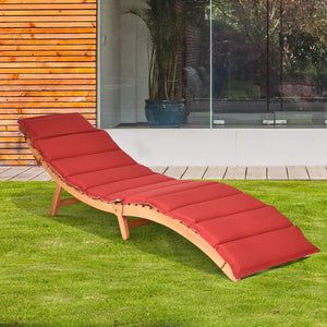 Folding Sun Lounger Chair with Double-Sided Cushion - Adler's Store