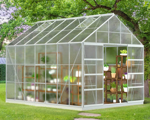 Garden Enthusiast Aluminum Frame Walk-in Polycarbonate Greenhouse - Adler's Store