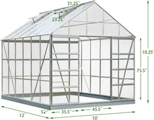 Load image into Gallery viewer, Garden Enthusiast Aluminum Frame Walk-in Polycarbonate Greenhouse - Adler&#39;s Store