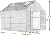 Load image into Gallery viewer, Garden Enthusiast Aluminum Frame Walk-in Polycarbonate Greenhouse - Adler&#39;s Store