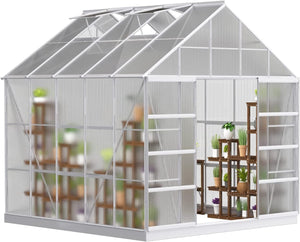 Garden Enthusiast Aluminum Frame Walk-in Polycarbonate Greenhouse - Adler's Store