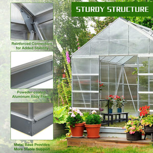 Garden Enthusiast Aluminum Frame Walk-in Polycarbonate Greenhouse - Adler's Store