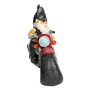 Garden Gnome Statue Axle Grease Biker - Adler's Store