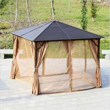 Load image into Gallery viewer, Hardtop Gazebo with Screened Curtains Size 10&#39;x10&#39; Aluminum Metal - Adler&#39;s Store