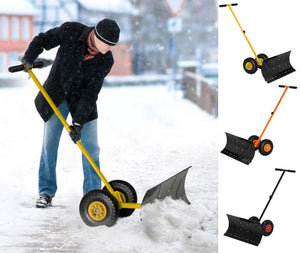 Heavy Duty 5 level Adjustable Rolling Steel Snow Shovel - Adler's Store