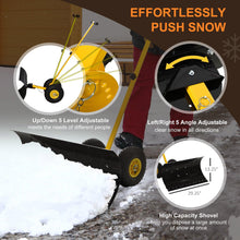 Load image into Gallery viewer, Heavy Duty 5 level Adjustable Rolling Steel Snow Shovel - Adler&#39;s Store