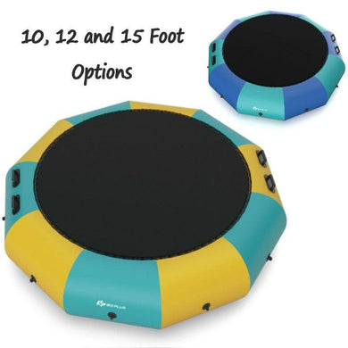 Inflatable Recreational Water Bouncer Trampoline with Pump and Anchor - Adler's Store