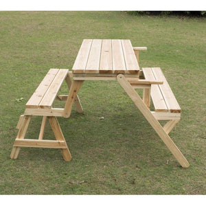 Interchangeable 2 in 1 Wooden Picnic Table - Adler's Store