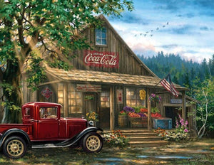 Jigsaw Puzzle Country General Store 1000 Piece Large 30 by 24 Inch Puzzle - Adler's Store