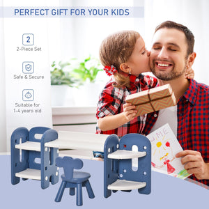 Kids 2 Piece Adjustable Multi-Use Organizer Table and Chair Set - Adler's Store
