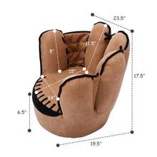 Load image into Gallery viewer, Kids Baseball Glove Shaped Sofa Chair with Sturdy Wood Construction - Adler&#39;s Store