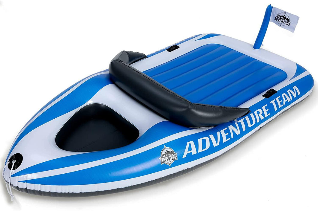 Large Inflatable lounge Boat Pool Party Float with Reinforced Cooler - Adler's Store