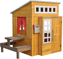 Load image into Gallery viewer, Modern Wooden Playhouse with Picnic Table - Adler&#39;s Store