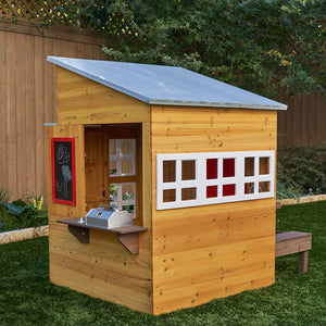 Modern Wooden Playhouse with Picnic Table - Adler's Store