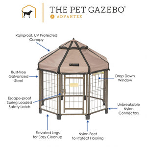 Multi Purpose Pet Gazebo Sun Shade with Modular Connectability - Adler's Store