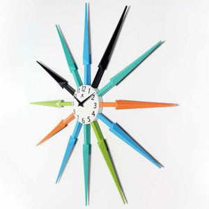 Multicolor Mid Century Modern 24 Inch Wall Clock - Adler's Store