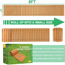Load image into Gallery viewer, Outdoor Cedar Wood Garden Pathway Weather-Resistant Decorative Roll Out Boardwalk - Adler&#39;s Store