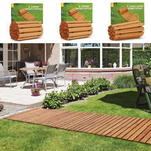 Load image into Gallery viewer, Outdoor Cedar Wood Garden Pathway Weather-Resistant Decorative Roll Out Boardwalk - Adler&#39;s Store