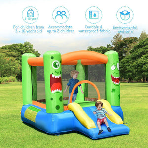 Outdoor Fun Inflatable Bounce House with Slider and 480W Blower - Adler's Store