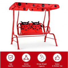 Load image into Gallery viewer, Outdoor Kids Patio 2 Seater Swing Bench With Canopy - Adler&#39;s Store