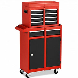 Portable 2-in-1 Detachable Steel Tool Chest and Cabinet - Adler's Store