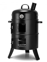 Load image into Gallery viewer, Portable 3 in 1 Iron Charcoal BBQ Smoker - Adler&#39;s Store