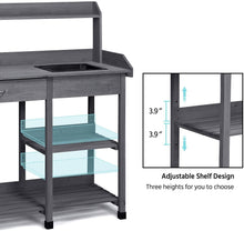 Load image into Gallery viewer, Potting Table with Sink and Shelves - Adler&#39;s Store