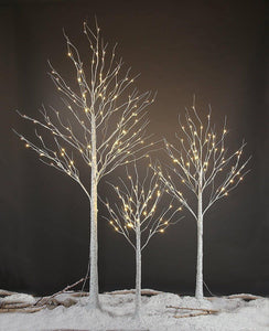 Pre-Lit Natural Birch Tree Winter Festival Decoration - Adler's Store
