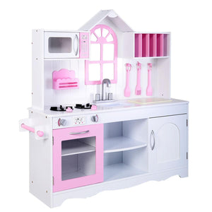 Realistic Wooden Toy Kitchen Pretend Play Set - Adler's Store