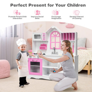 Realistic Wooden Toy Kitchen Pretend Play Set - Adler's Store