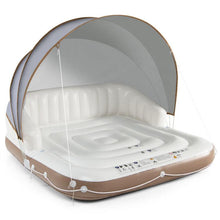 Load image into Gallery viewer, Relaxation Floating Island Raft with Canopy Two Cup Holders and Sunshade - Adler&#39;s Store