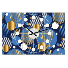Load image into Gallery viewer, Retro Geometric Design 3 Panels Wall Clock - Adler&#39;s Store