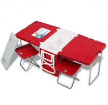 Load image into Gallery viewer, Rolling Picnic Multi Functional Cooler with Table with 2 Chairs - Adler&#39;s Store