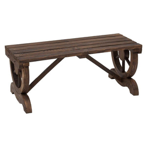 Rustic Style Outdoor 2-Person Wooden Wagon Wheel Garden Bench - Adler's Store