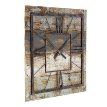Load image into Gallery viewer, Rustic Wooden Frame Square Wall Clock - Adler&#39;s Store