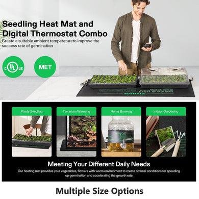 Seedling Energy Saving Heat Mat and Digital Thermostat Combo Set - Adler's Store