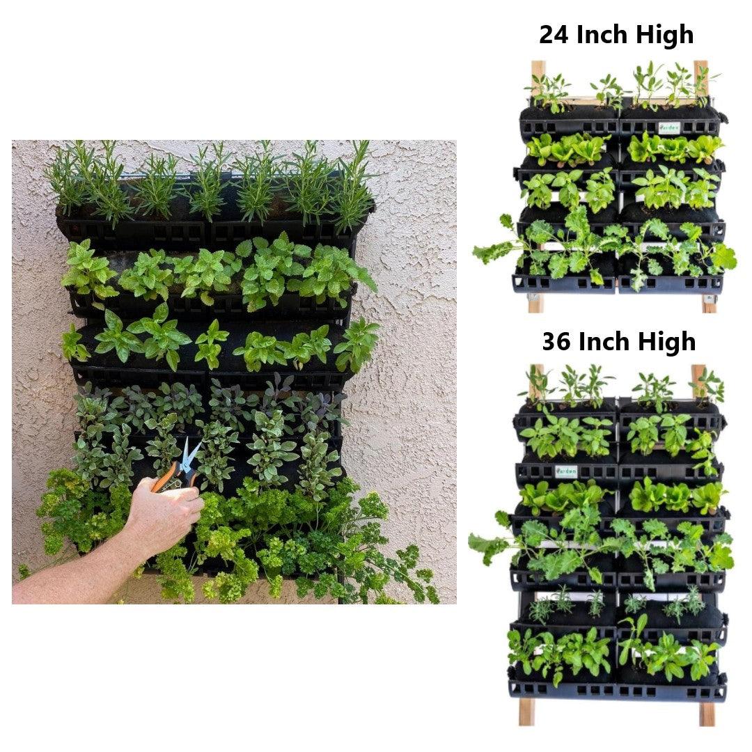 Self Watering Vertical Garden Growing Rack with Builtin Drip Line