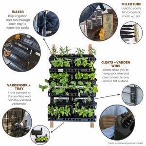 Self Watering Vertical Garden Growing Rack with Built-in Drip Line Irrigation System - Adler's Store