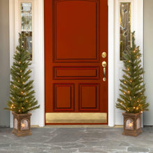 Load image into Gallery viewer, Set of Two 4 Ft Pre-Lit Entrance Pine Trees with Lighted Urn - Adler&#39;s Store