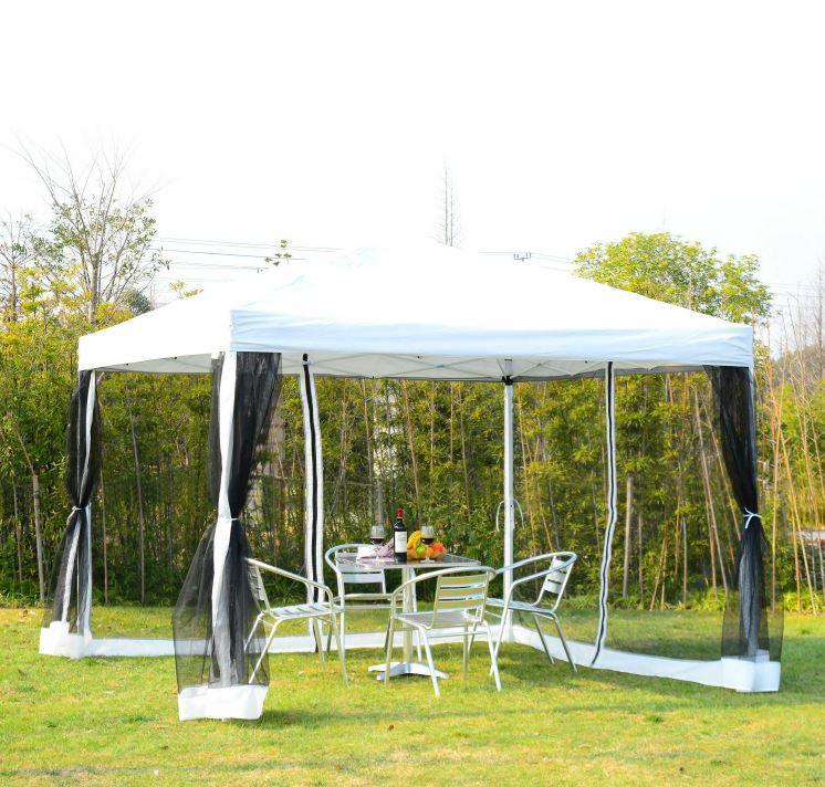 Silver Pop Up 10 x 10 Ft Tent with Mesh net and Carry Bag - Adler's Store