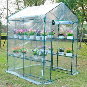 Small Portable Walk-In Greenhouse with 8 Mini Shelves - Adler's Store