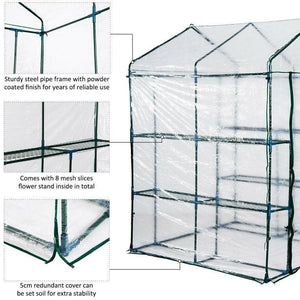 Small Portable Walk-In Greenhouse with 8 Mini Shelves - Adler's Store