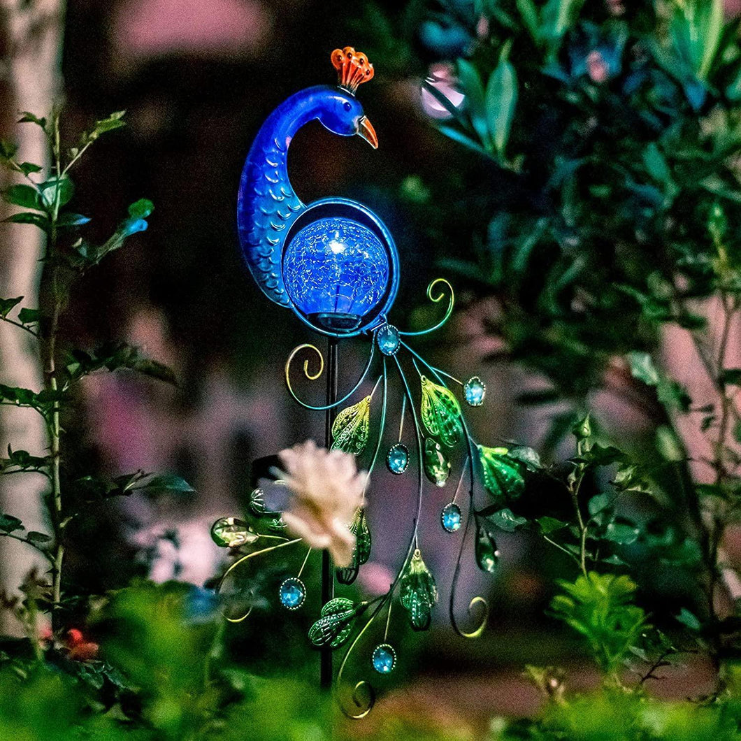 Solar LED Peacock Light Metal Garden Decoration - Adler's Store
