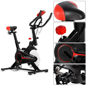 Stationary Exercise Cycling Bike with Heart Rate Sensors and LCD Display - Adler's Store