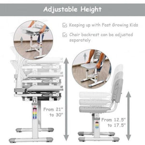 Student’s Learning Creative Center Adjustable Set with Lamp and Book Stand - Adler's Store