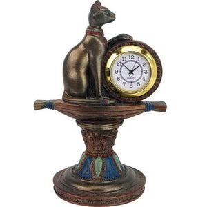 The Bastet's Egyptian Altar Timepiece Desktop Clock Home Décor - Adler's Store