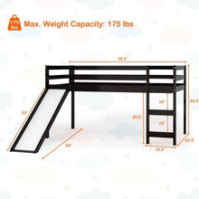 Load image into Gallery viewer, Twin Size Wood Loft Bed with Ladder and Slide - Adler&#39;s Store
