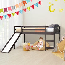 Load image into Gallery viewer, Twin Size Wood Loft Bed with Ladder and Slide - Adler&#39;s Store